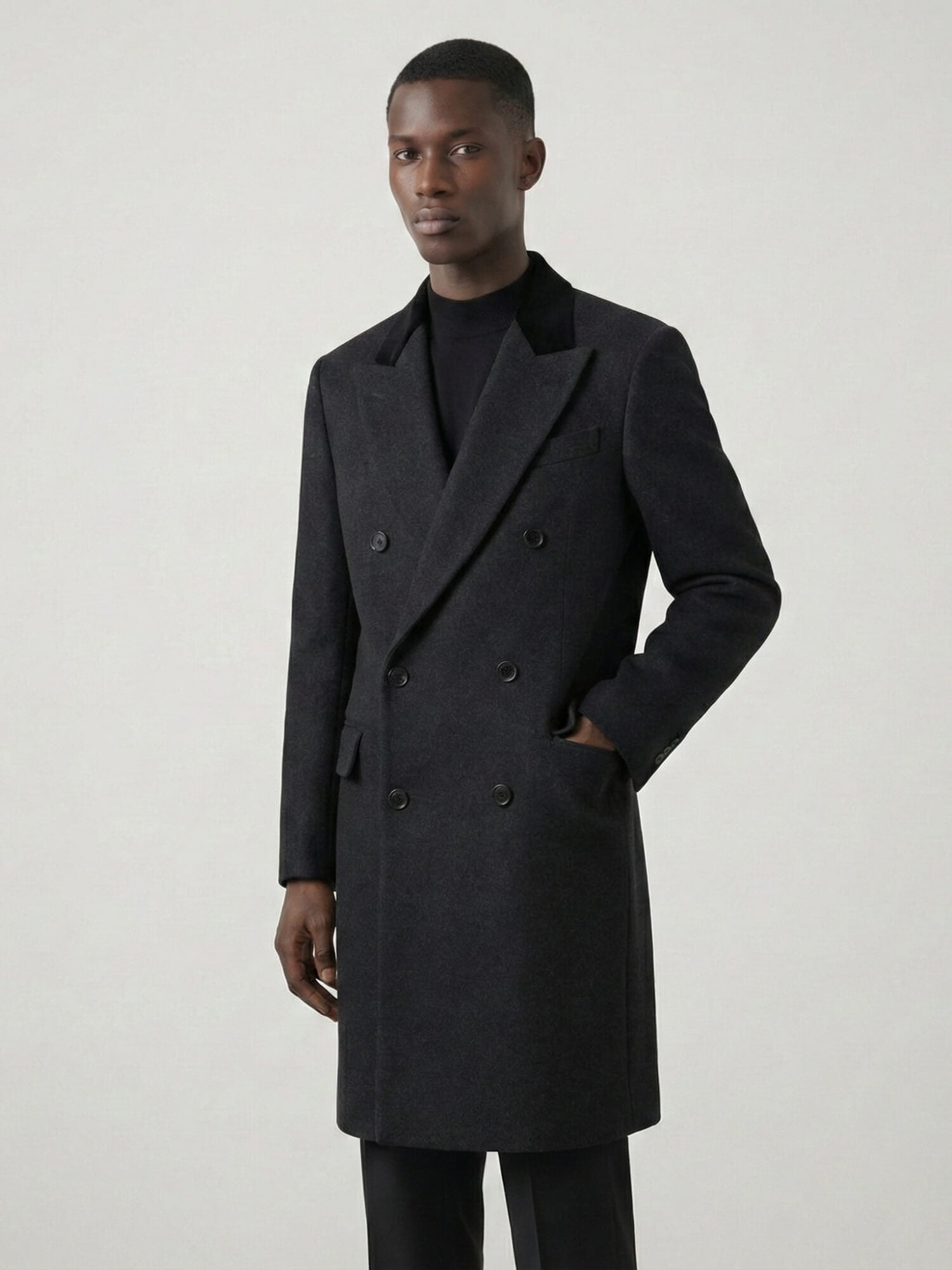 Double-Breasted Wool Coat