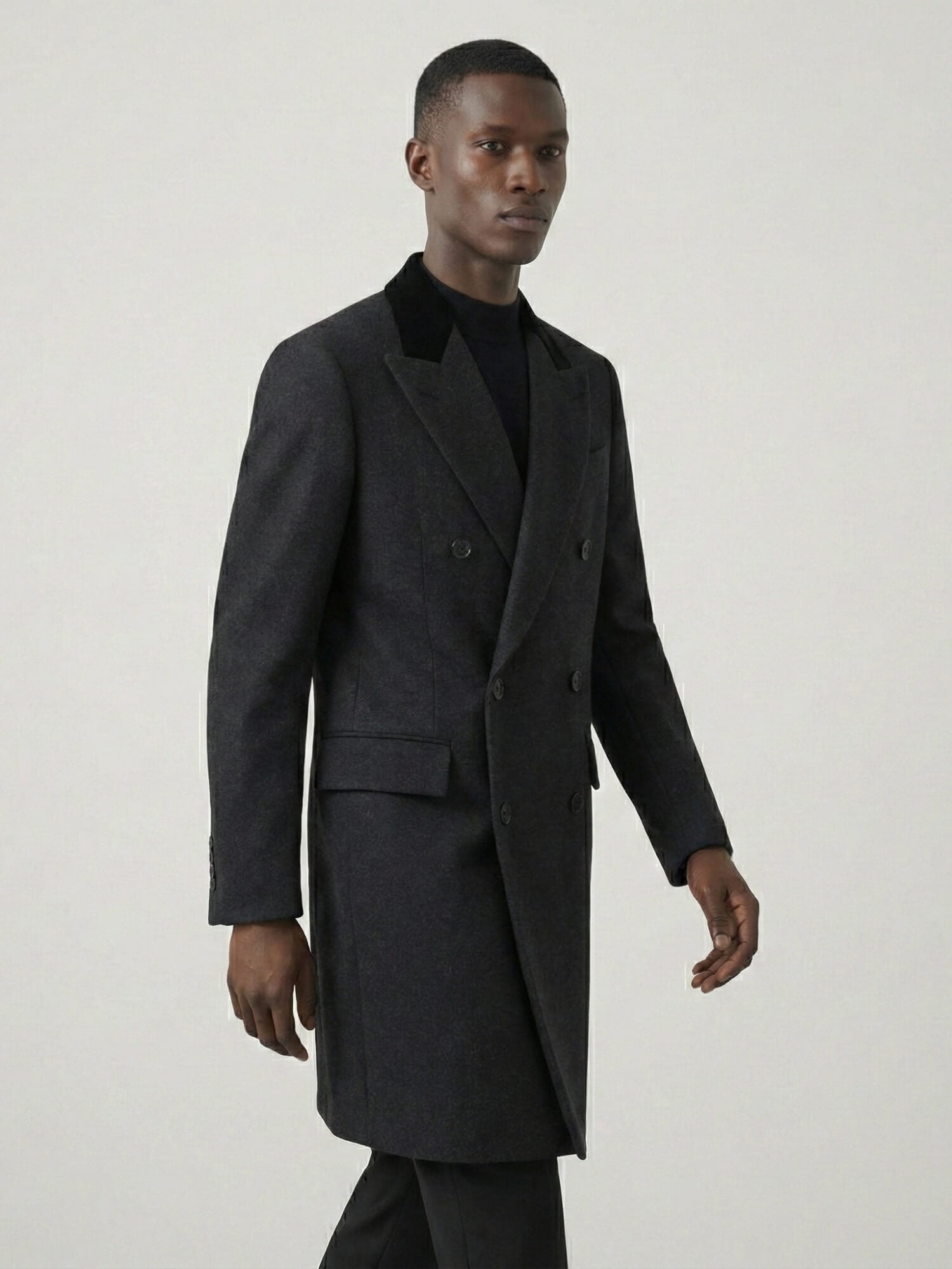 Double-Breasted Wool Coat
