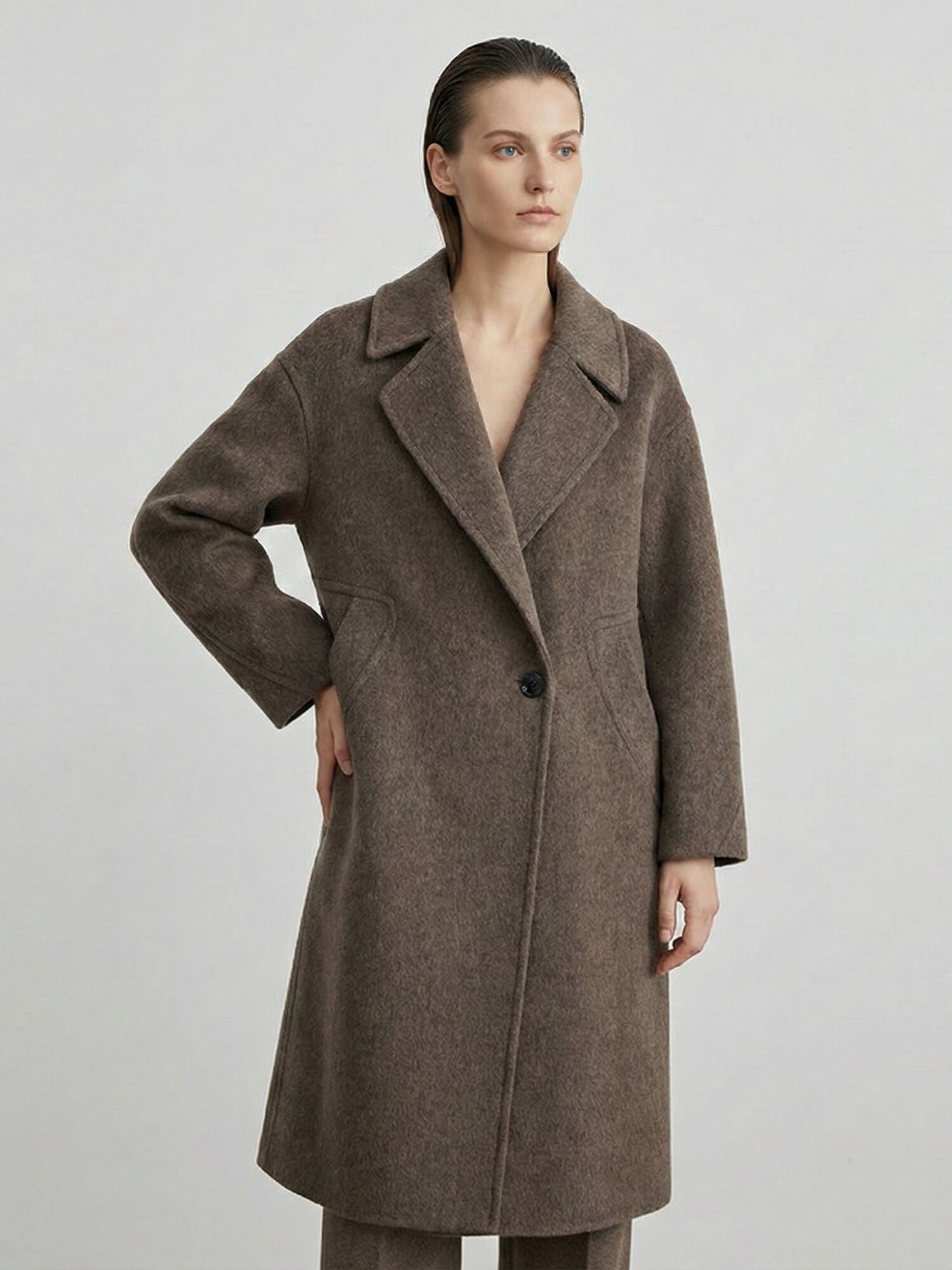 Oversized Wool Blend Coat